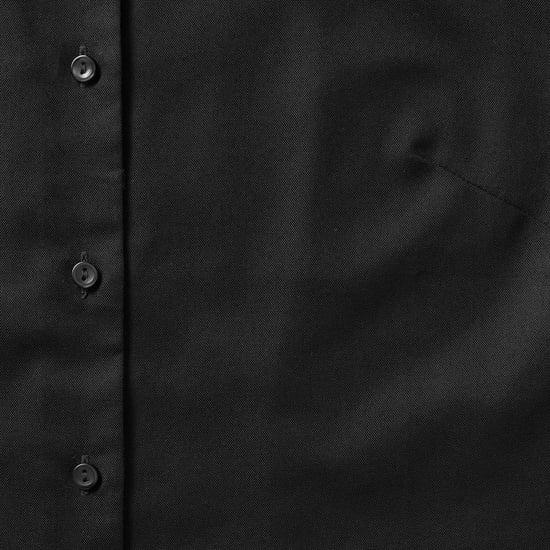 Russell Collection Damen/Damen Kurzarm Oxford Hemd (Schwarz) - Image 3