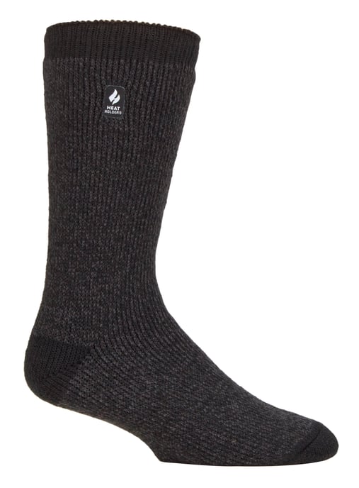 Wärmehalter - Herren extra dicke Thermosocken für den Winter | Warme flauschige Fleece isolierte Socken | Geschenke für Männer - Charcoal / Mid Grey Heel & Toe (Berlin) - Image 1