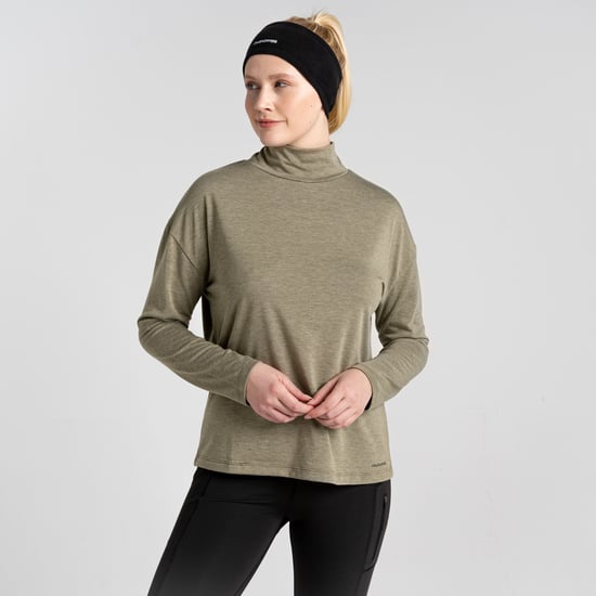 Meridan LS Top Wild Olive Marl