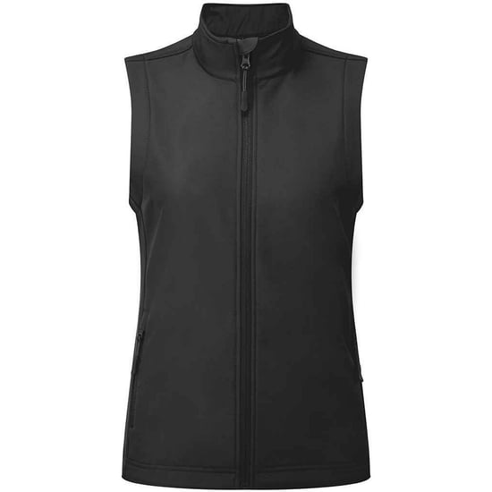 Premier Womens/Ladies Windchecker Gilet (Schwarz) - Image 1