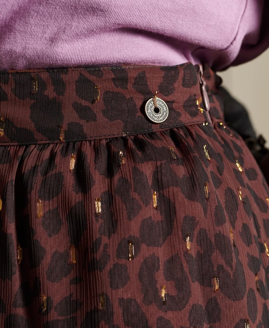 Superdry Woven Metallic Midi Skirt