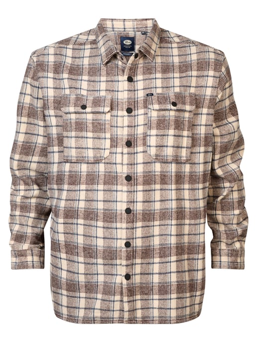 Petrol Industries - Karierte Hemd Plus Size Southeast Herren - Braun - Image 1