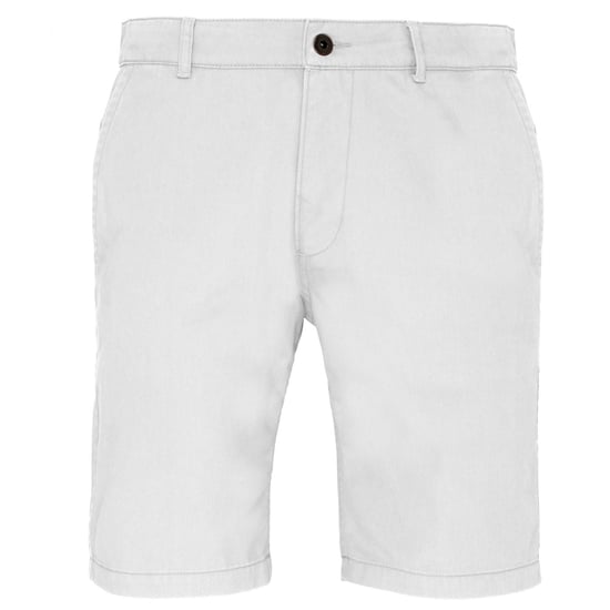 Asquith & Fox Herren Casual Chino Shorts (Weiß) - Image 1