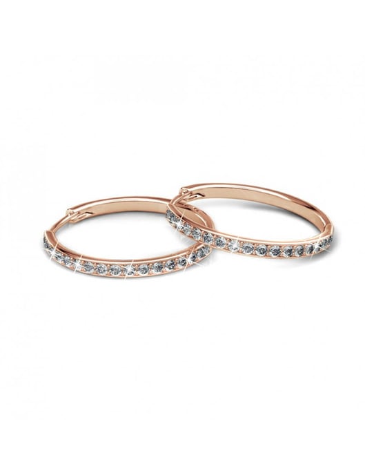 Schicke Ohrringe - Rose Gold und Kristall - Image 3
