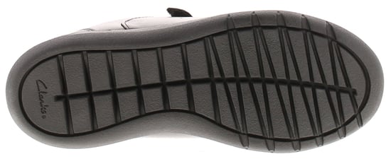 Clarks Boys School Shoes Trainers Scape Sky Leather Lace Up black