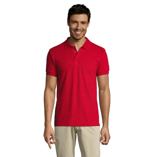 SOLs Herren Prime Pique Plain Kurzarm-Poloshirt (Rot) - Image 4