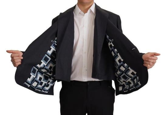 Dolce & Gabbana Blaues Leinen Formal Herren Blazer Herren Jacke - Image 2