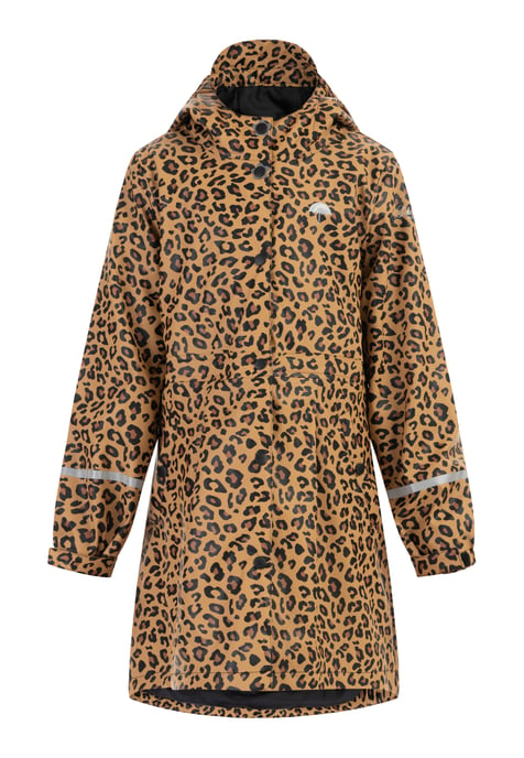 Schmuddelwedda Regenmantel Mädchen schwarz beige leo - Image 1