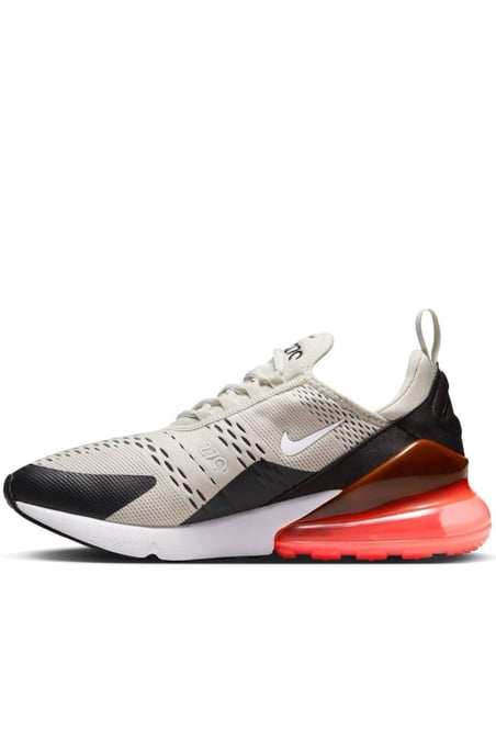 Nike Air Max 270 Turnschuhe, Schwarz/Hellknochen-Hot Punch - Image 3