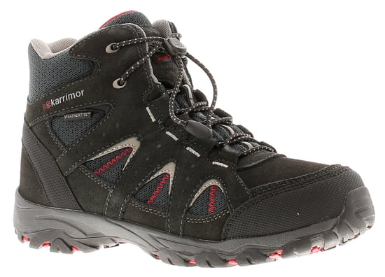 Karrimor Boys Walking Boots Shoes Bodmin mid kids 2 wt Lace Up black - Image 1