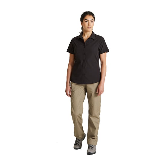 Craghoppers Womens/Ladies Expert Kiwi Short-Sleeved Shirt (Black)