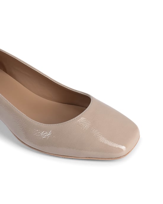 V Italia Damen Ballerina mit Absatz Sofia Naplack Cappuccino - Image 4