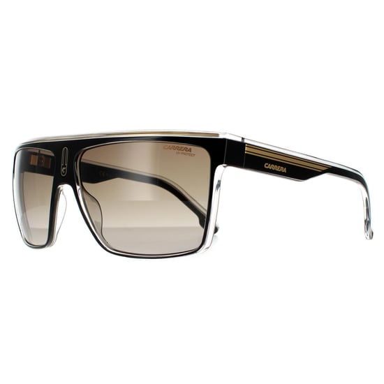 Carrera Shield Unisex Sonnenbrille Schwarz Gold Braun Gradient - Image 2