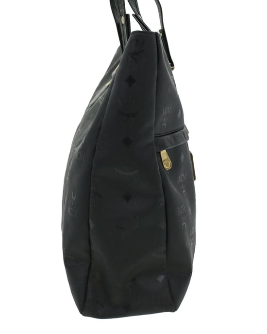 MCM Vicetos Logogram Schultertasche PVC-Leder Schwarz Auth ti758 - Image 4