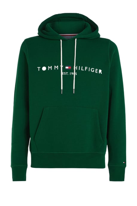 Dieses Herren-Sweatshirt von Tommy Hilfiger ist aus einer Bio-Baumwollmischung gefertigt und mit einem Logo-Print versehen. Das Modell hat eine Kapuze und lange Ärmel.Details zu diesem Pullover:- Kängurutasche - Image 1