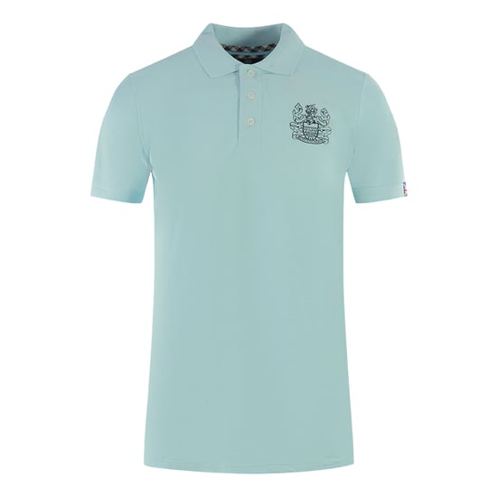 Aquascutum Branded Sleeve Hellblaues Poloshirt - Image 1
