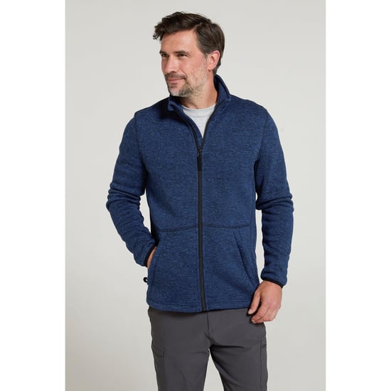 Mountain Warehouse - "Idris III" Fleecejacke Durchgehender Reißverschluss für Herren (Marineblau) - Image 1