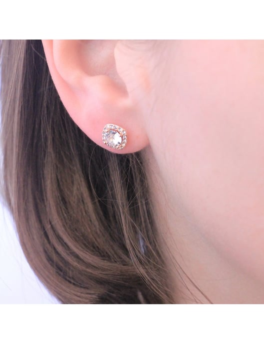 Cushy Ohrringe - Rose Gold und Kristall - Image 2