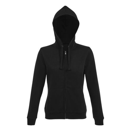 SOLS - "Spike" Hoodie mit durchgehendem Reißverschluss für Damen (Schwarz) - Image 1