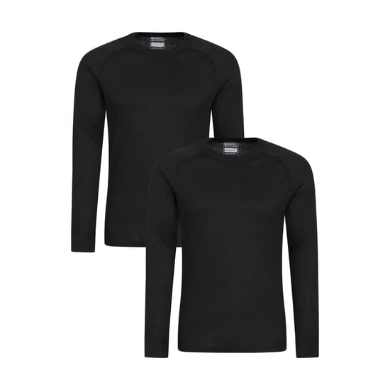 Mountain Warehouse Herren Talus Base Layer Top (2er Pack) (Schwarz) - Image 1