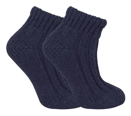 Sock Snob Damen-Stiefelettensocken aus grober, gerippter Wolle mit niedrigem Schnitt - Image 1