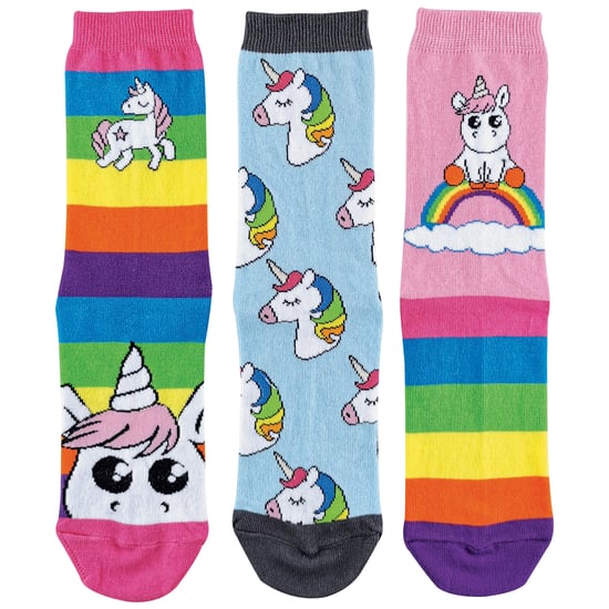Damen gestreifte Regenbogen Einhorn Socken | 3 Paare | Socken Snob - Image 2
