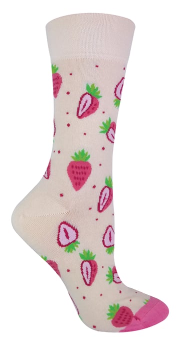 TALKIE SOCKS - Ladies Cotton Quirky Funky Novelty Design Fruit Socks - Image 1