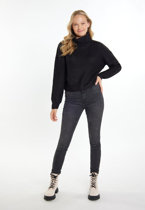 Mymo Strickpullover Damen schwarz - Image 2