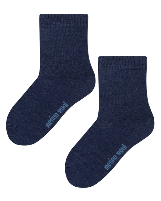 Steven Kinder warme Thermosocken aus Merinowolle, Marineblau - Image 1