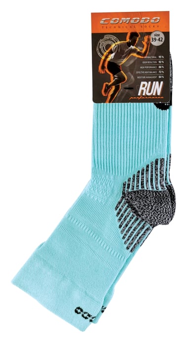 COMODO - Unisex Chaussettes de Contention pour Running Compression pour Sport - Menthe - Image 2