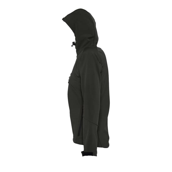 SOLS Womens/Ladies Replay Hooded Soft Shell Jacket (atmungsaktiv, winddicht und wasserabweisend) (Schwarz) - Image 3