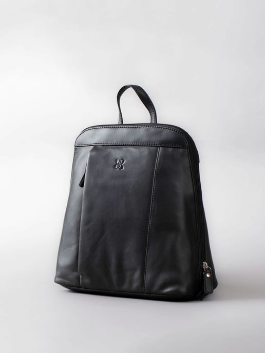 Enderby Leather Backpack in Black