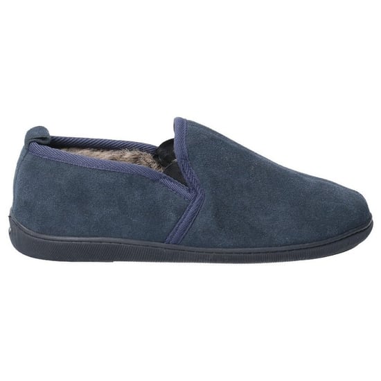 Hush Puppies Herren Arnold Slip On Leder Pantoffel (Marine) - Image 2
