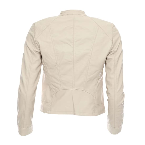 Women's Vero Moda Favodona Faux Leather Jacket in Oatmeal