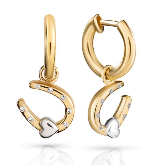 Orphelia 'Aurora' Damen 925 Sterling Silber Set: Kettenanhänger + Ohrringe - Silber/Gold SET-7525/G - Image 3