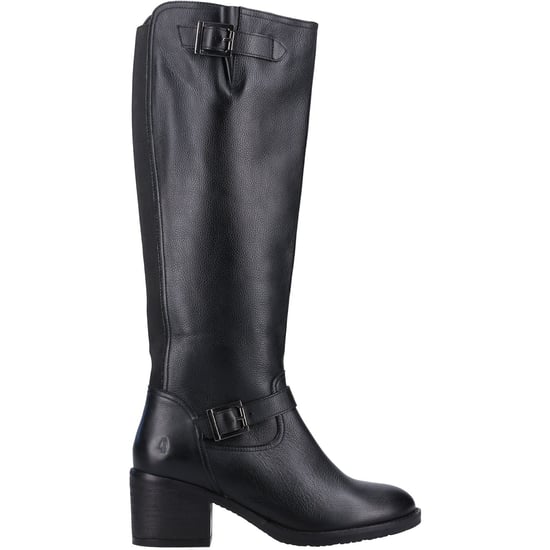 Hush Puppies Heidi Leder Damen Schwarz Leder Stiefel - Image 4