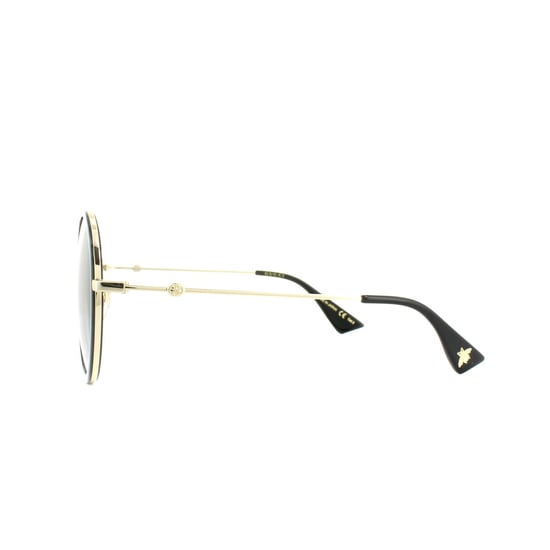 Gucci Sonnenbrille GG0061S 001 Schwarz Gold Grau Gradient - Image 3