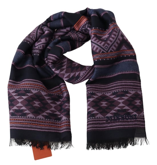 Châle unisexe en laine géométrique multicolore pour hommes Missoni - Image 3