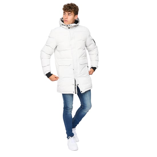Crosshatch - "Milwaka" Steppjacke für Herren (Grau/Rosa) - Image 3