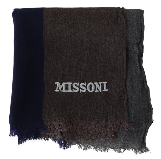 Missoni Echarpe unisexe à franges en laine rayée multicolore pour hommes - Image 5