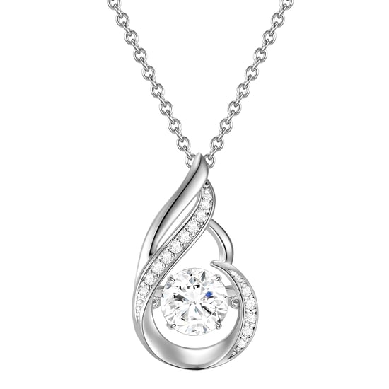 Necklace with pendant sterling silver zirconia white Rafaela Donata - Image 1