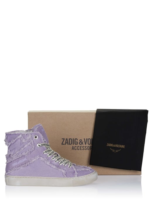 Zadig Voltaire High Flash Canvas Schuhe lila - Image 4