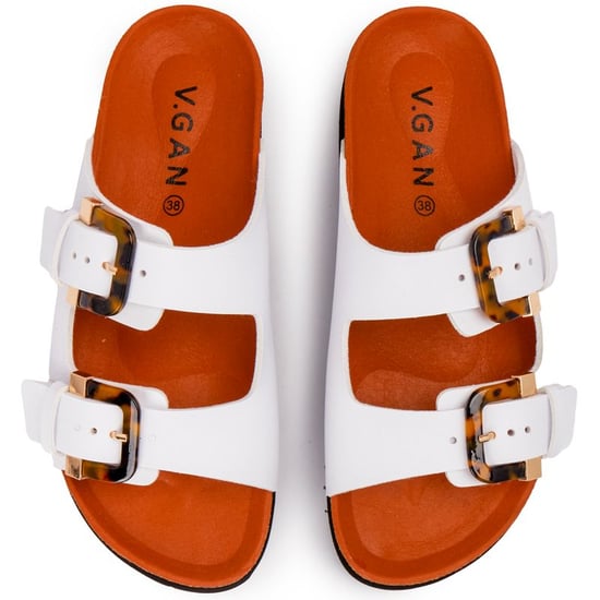 V.gan Vegane Pflaumen-Fußbett-Sandalen mit Schildpatt-Design - Image 2