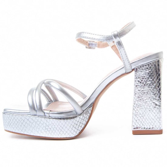 Montevita Heel Sandal Festsand10 In Silver