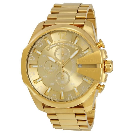 Diesel Mega Chief Herren Gold Uhr DZ4360 - Image 1