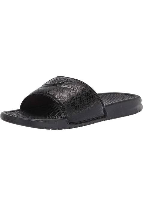 Nike Benassi Slip On Sliders in Schwarz/Schwarz - Image 2