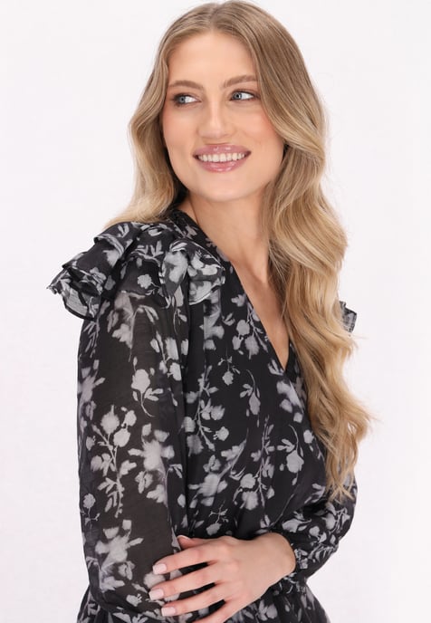 Dreimaster Bluse Damen Schwarz - Image 5