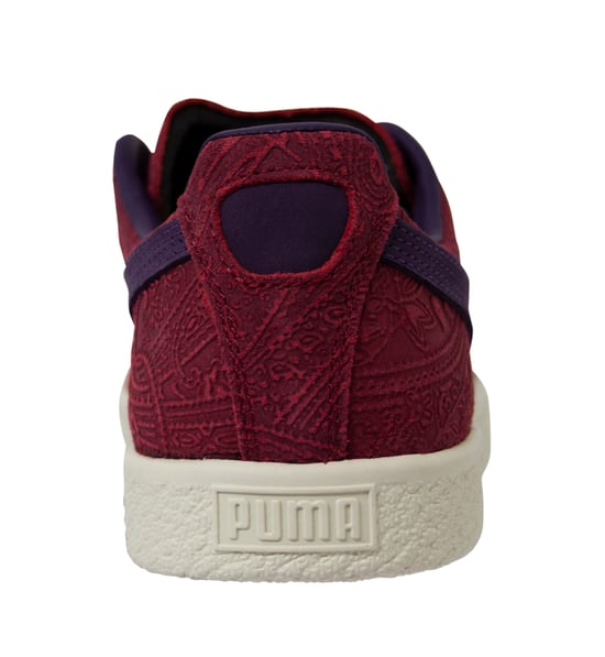 Puma Classic Clyde Basket Paisley Leather Low Lace Up Mens Trainers 369279 01