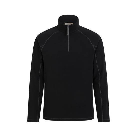 Mountain Warehouse - "Ashbourne II" Fleece-Oberteil mit halbem Reißverschluss für Herren (Schwarz) - Image 1