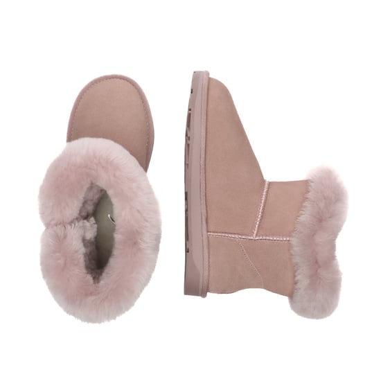 EVER AU Women Robin Horn Toggle button Mini Boots